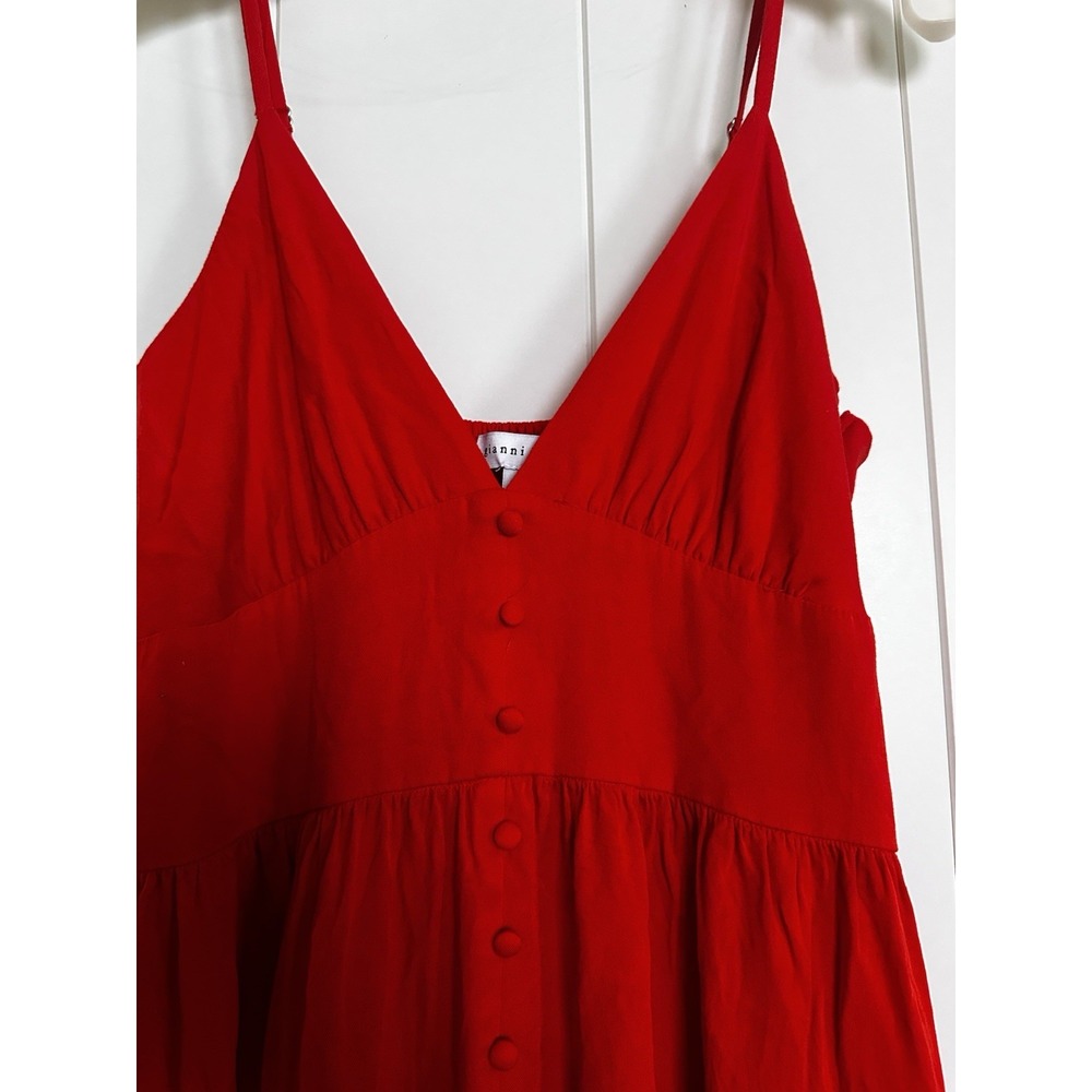 GIANNI BINI Women's Red Sleeveless Halter Maxi Dress Sz 6